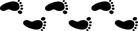 footprints bw
